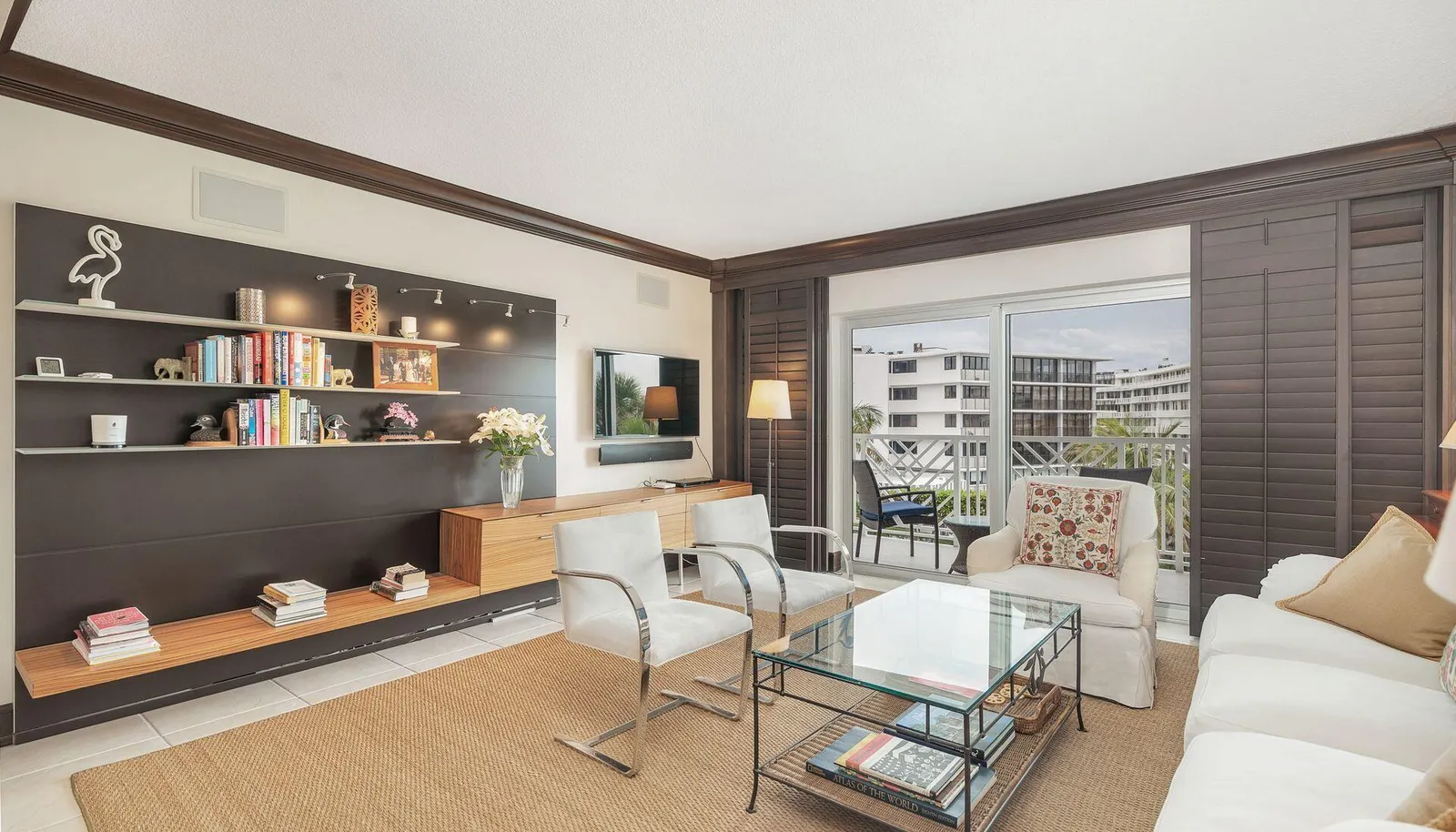 Living Room Opens To Balcony
