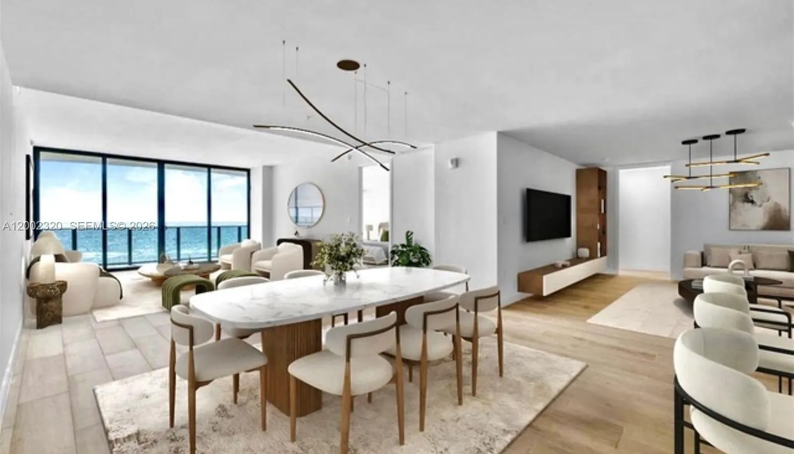 Open Concept Living/Dining Areas. Virtually staged