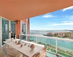 1 of 2 large private balconies with SW view of the