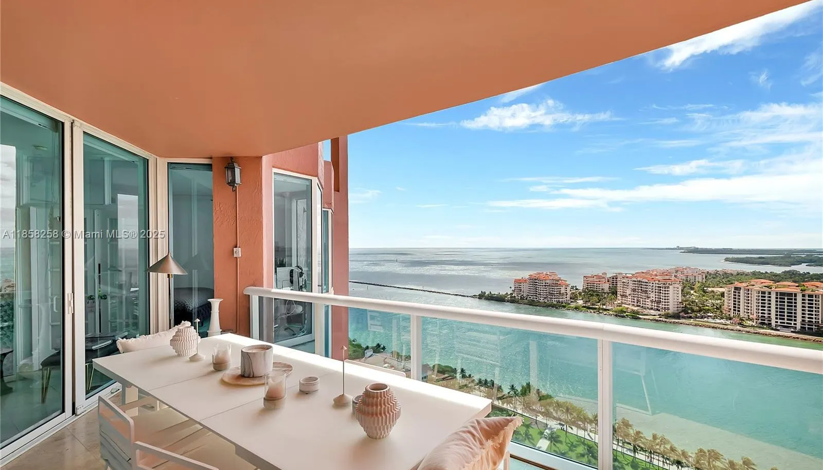 1 of 2 large private balconies with SW view of the